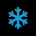 Blue snowflake icon.